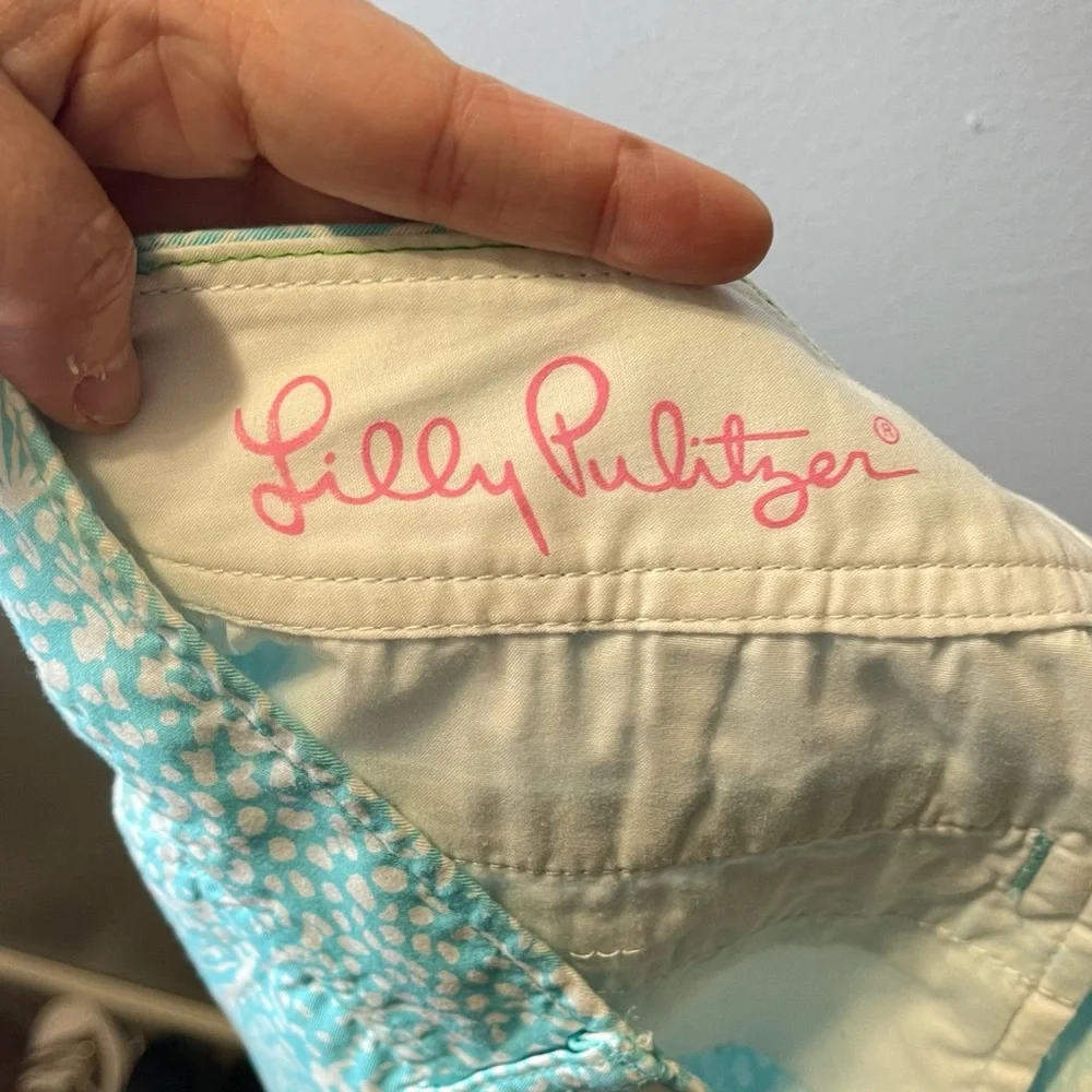 Lilly Pulitzer Women’s Shorely Blue Ice Cake The‎ Walsh Short Size 2
